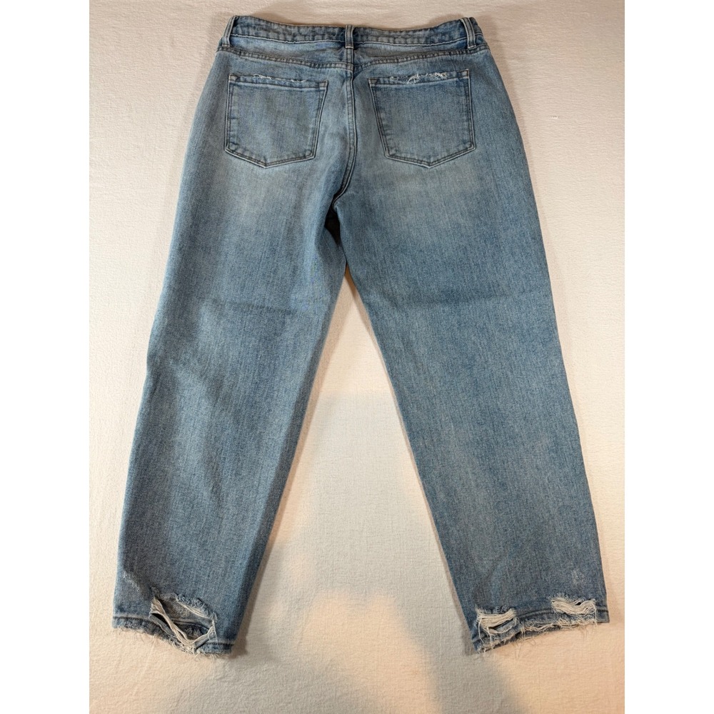 Vervet Los Angeles High Rise Straight Distressed Jeans Light Wash VT1099 Size 32 - Picture 3 of 12